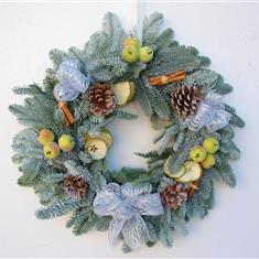 Silver Apple Wreath 