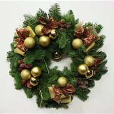 Tartan Bauble Wreath 
