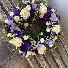 Blue &amp; White wreath
